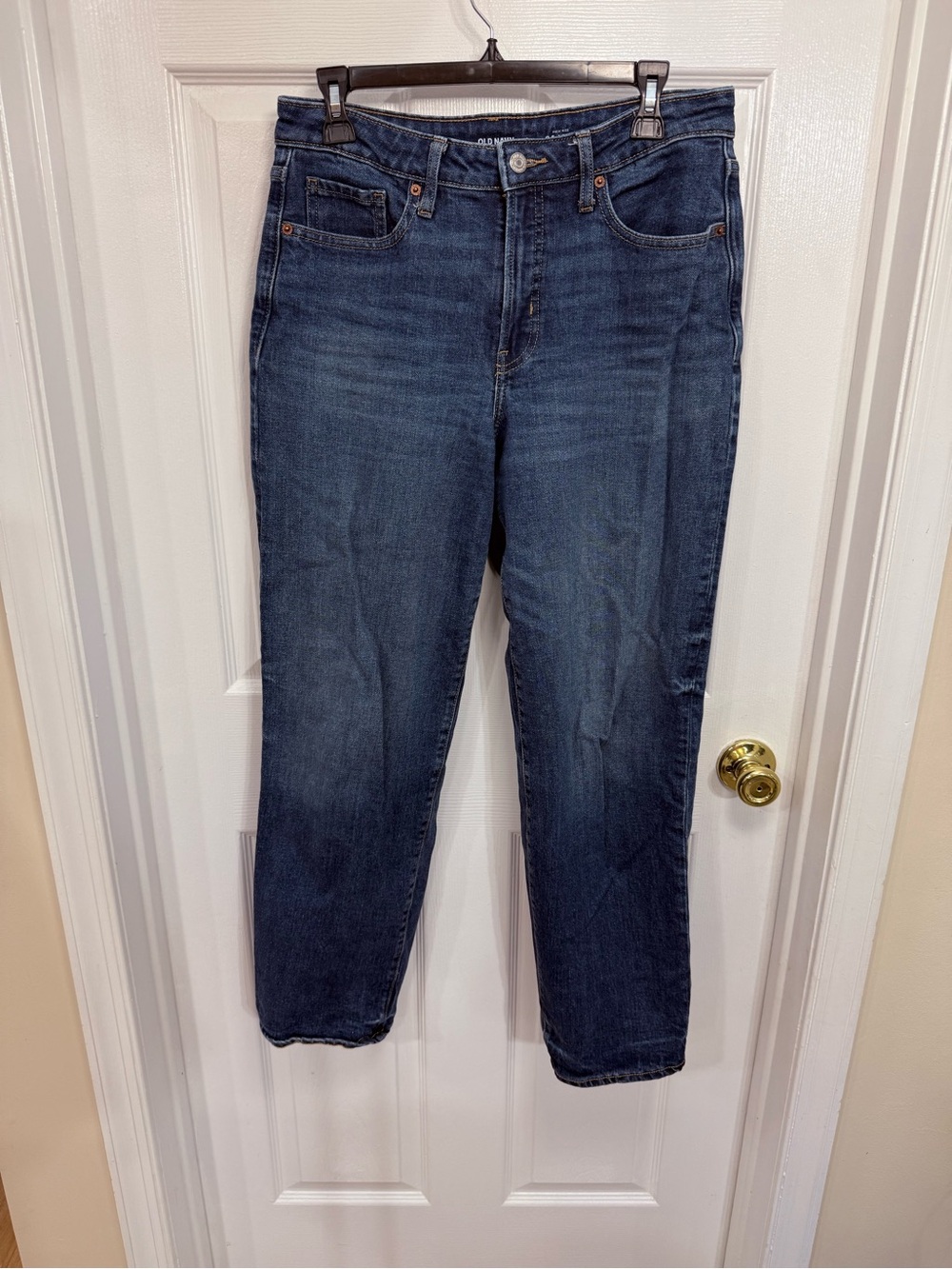 Old Navy OG Loose Dark Wash Straight Leg Jeans Size 8 Classic basic denim